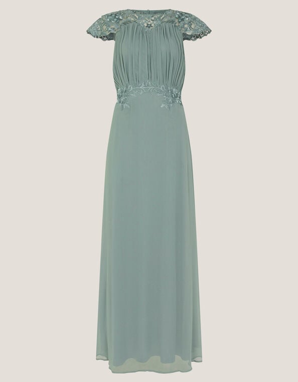 Elodie Lace Chiffon Bridesmaid Dress, Green (SAGE), large