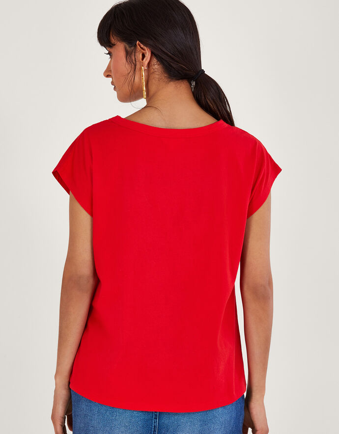 Floral CutOut TShirt Red Tops & Tshirts Monsoon UK.