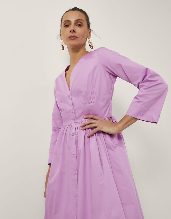 Devotion Twins Cycle Button-Front Maxi Dress, VIOLET, large