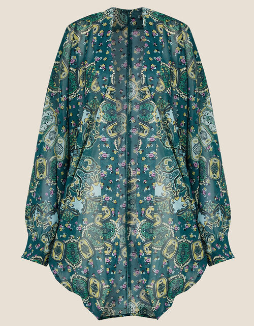Medallion Print Cover Up in Recycled Polyester, , large