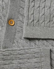 Newborn Cable Knit Romper and Hat Set, Grey (GREY), large