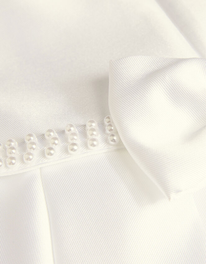 Henrietta Pearl Belt Dress, White (WHITE), large