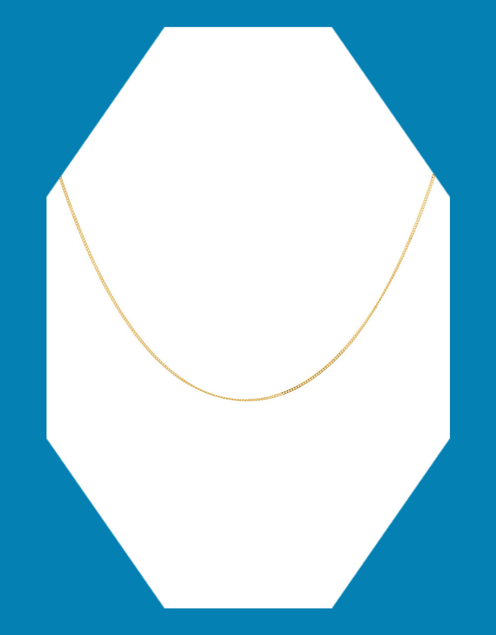 Anna and Nina Gold-Plated Plain Short Necklace, , large