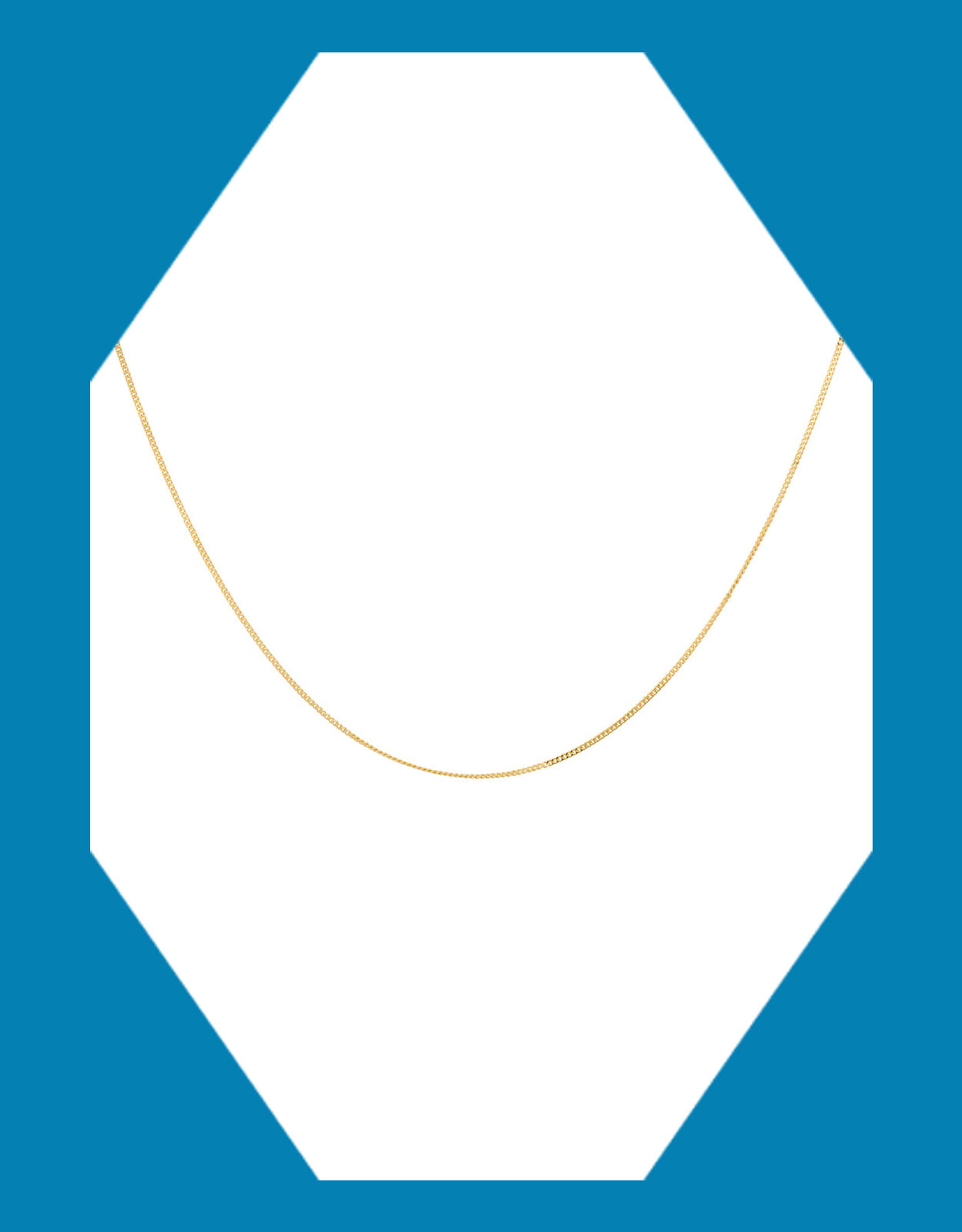 Anna and Nina Gold-Plated Plain Short Necklace, , large