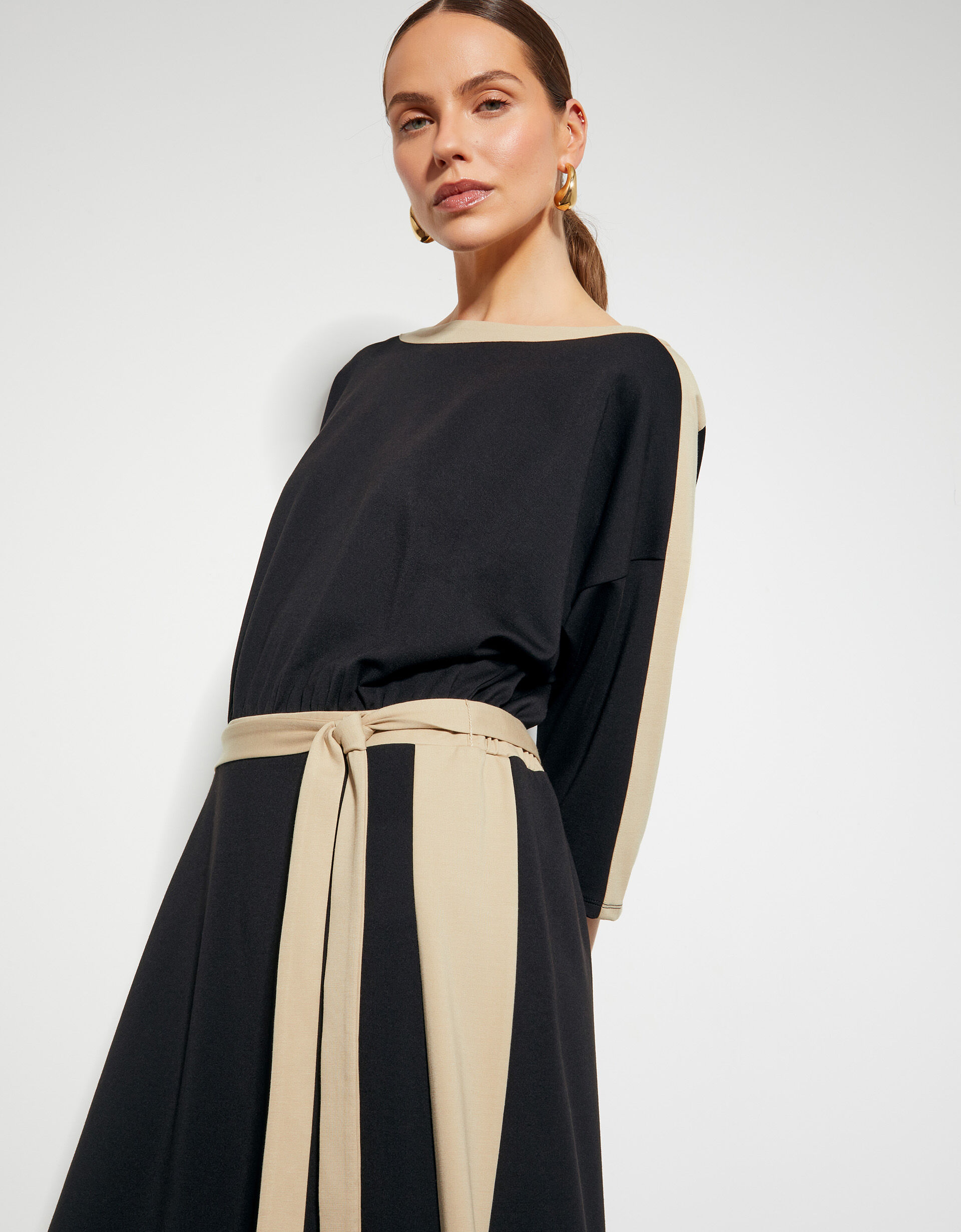 Black dolman dress top