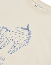 Liewood Unicorn Print Long Sleeve Top, Ivory (IVORY), large