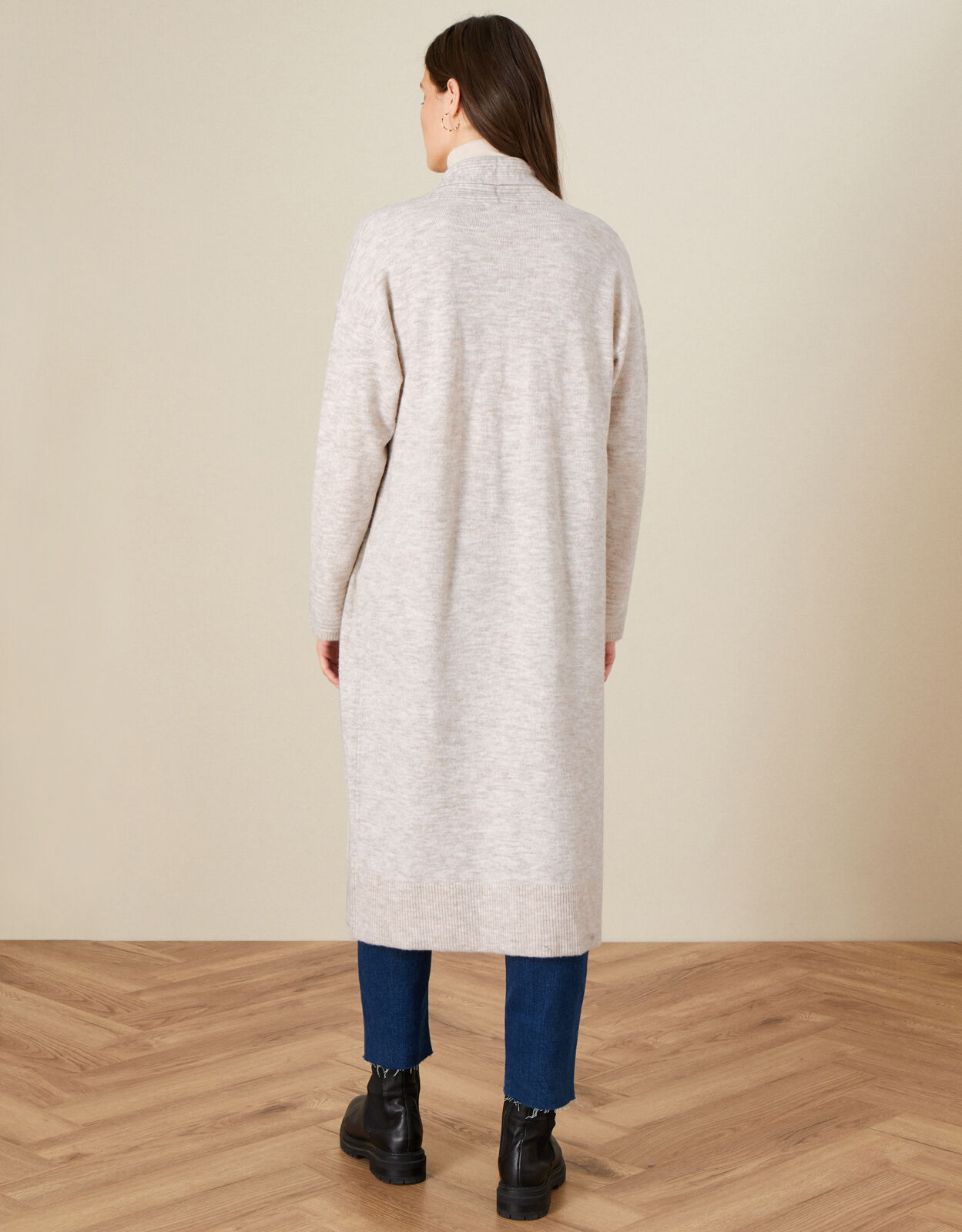 Maxi wool cardigan top
