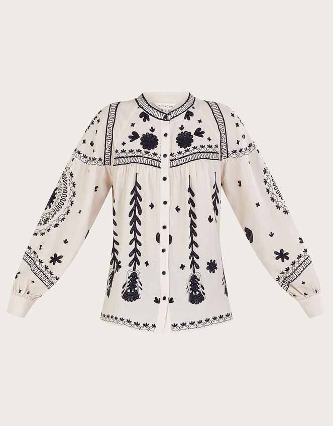 Floral Blouse, Ivory (IVORY), large