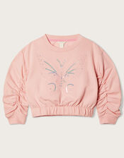 Butterfly Crop Sweater, Pink (PINK), large