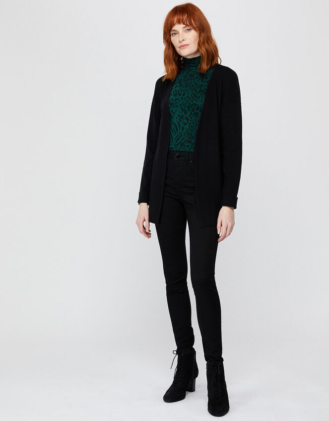 Yasmin Cardigan with Sustainable Viscose, Black (BLACK), large