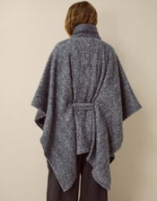 Cara Herringbone Cape Jacket, , large
