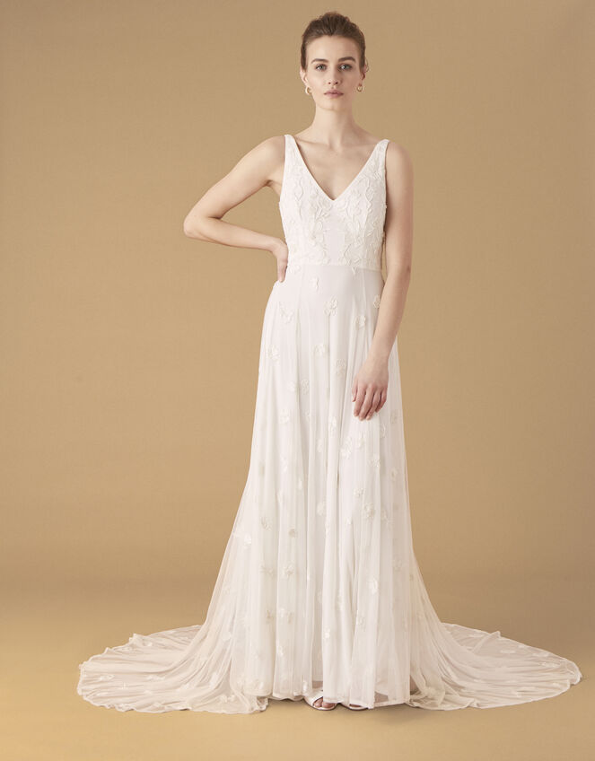 Kate Beaded Floral Bridal Dress Ivory | Wedding Dresses | Monsoon UK.