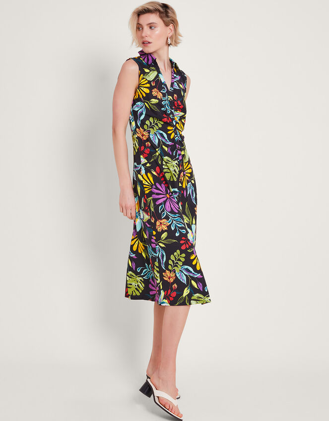 Sandie Shirt Dress, Black (BLACK), large