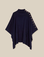 Bae Button Cape, Blue (NAVY), large