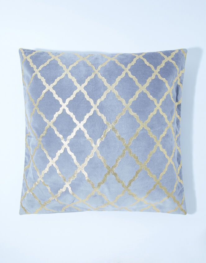 Foil Print Velvet Cushion, , large