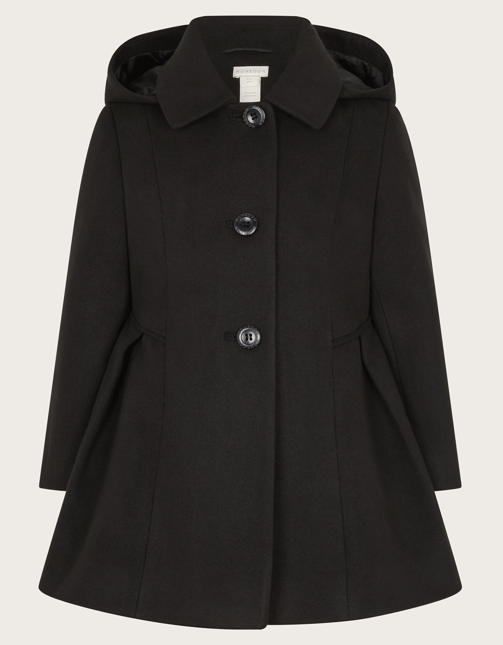 【PHOEBE ENGLISH】背面プリーツ Hooded Coat black PHOEBE ENGLISH】背面プリーツ Hooded Coat black PHOEBE ENGLISH