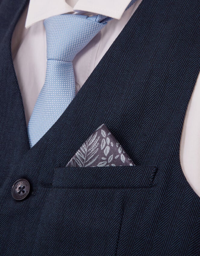 Harry Herringbone 4-Piece Suit, Blue (NAVY), large