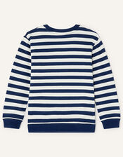 George Giraffe London Stripe Sweatshirt, Blue (NAVY), large