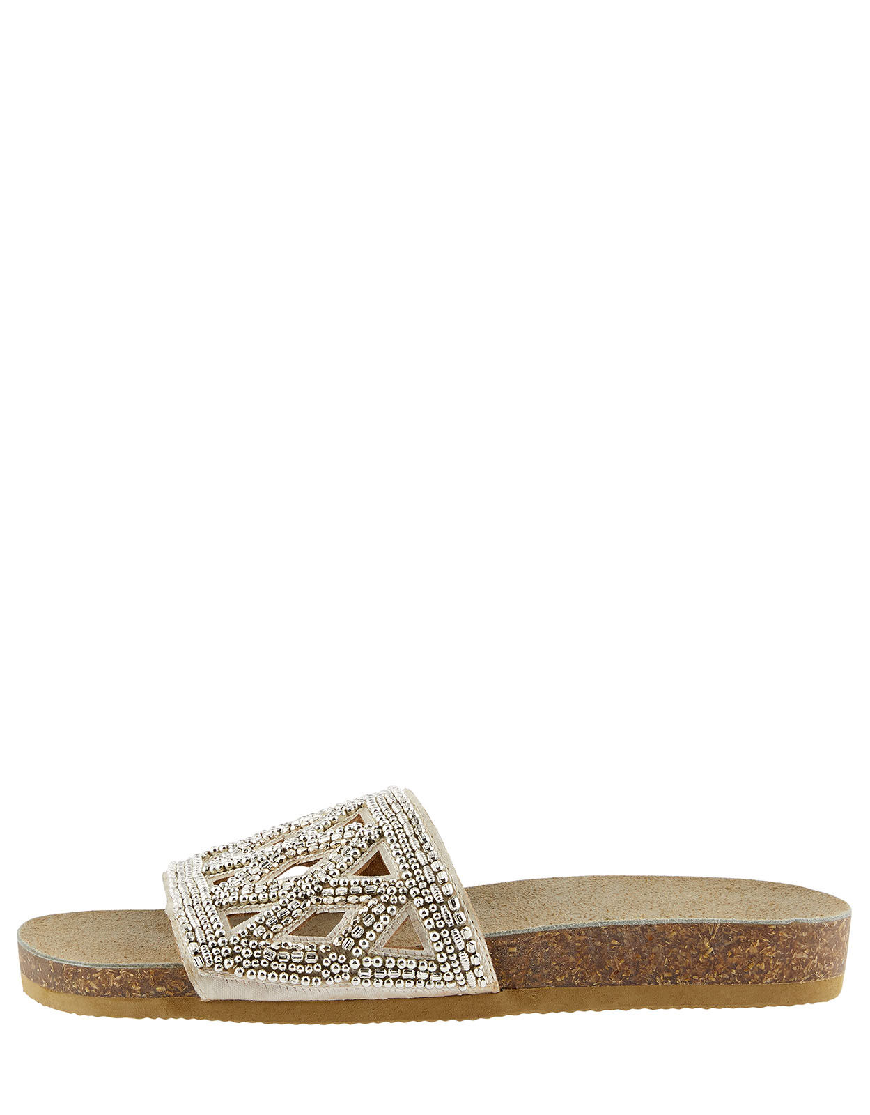 Beaded market outlet slide sandal