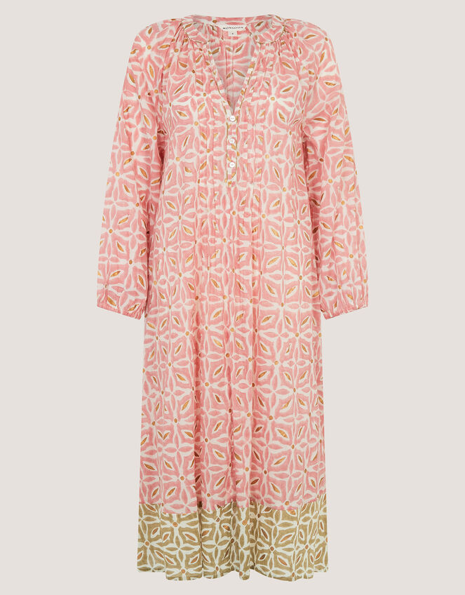 Elma Print Midi Tunic Dress, Pink (PINK), large