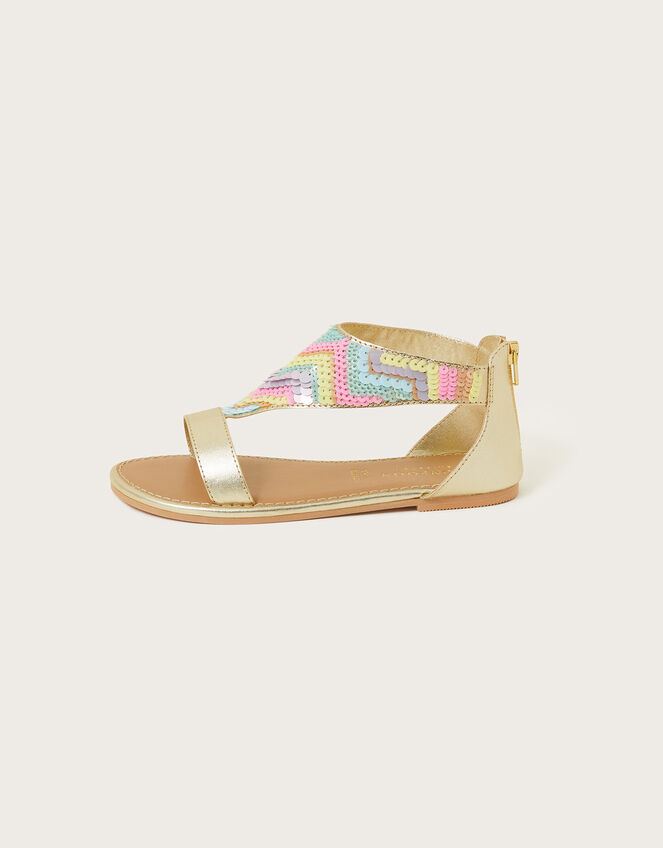 Pastel Sequin Rainbow Sandals Multi | Girls' Sandals | Monsoon UK.