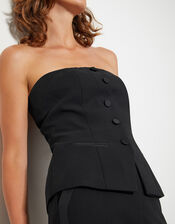 Ava Tailored Bandeau Top, Black (BLACK), large