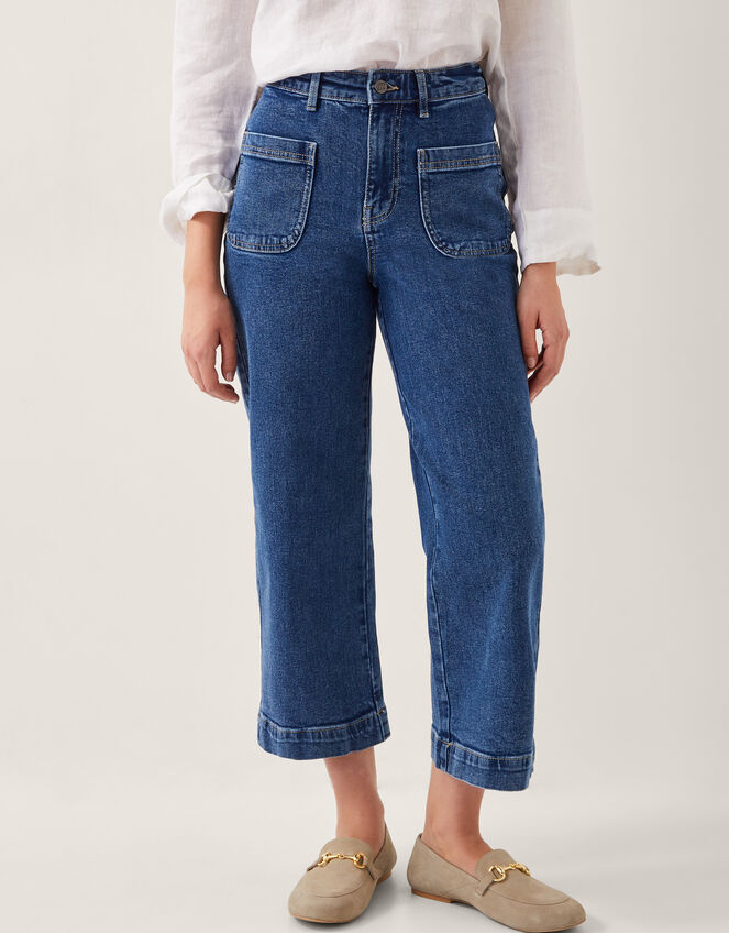 Arlo Regular Crop Jeans, Blue (MID AUTHENTIC BLUE), large