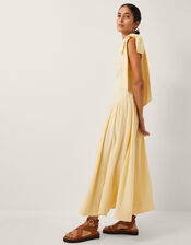 The India Edit Isabelle Drop Waist Maxi Dress, Yellow (YELLOW), large