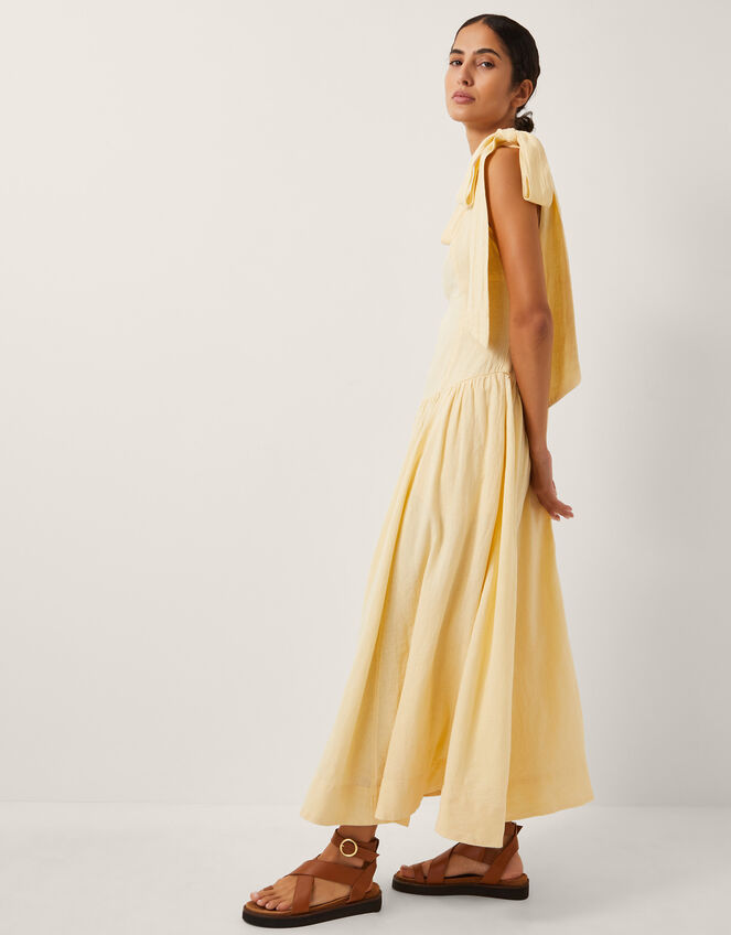 The India Edit Isabelle Drop Waist Maxi Dress, Yellow (YELLOW), large