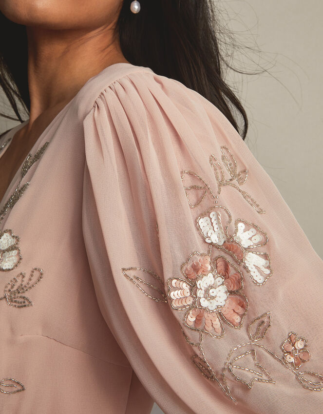 August Embellished Maxi Dress, Pink (BLUSH), large