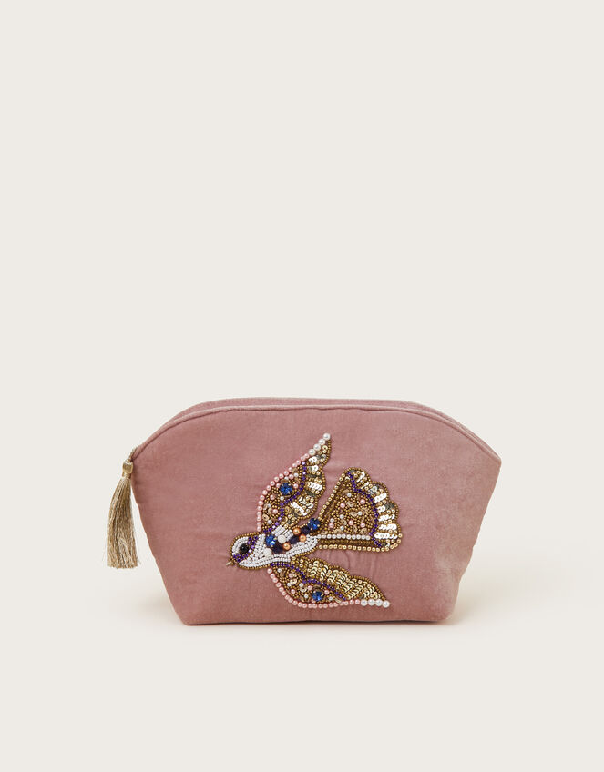 Birdie Embellished Make Up Bag, , large