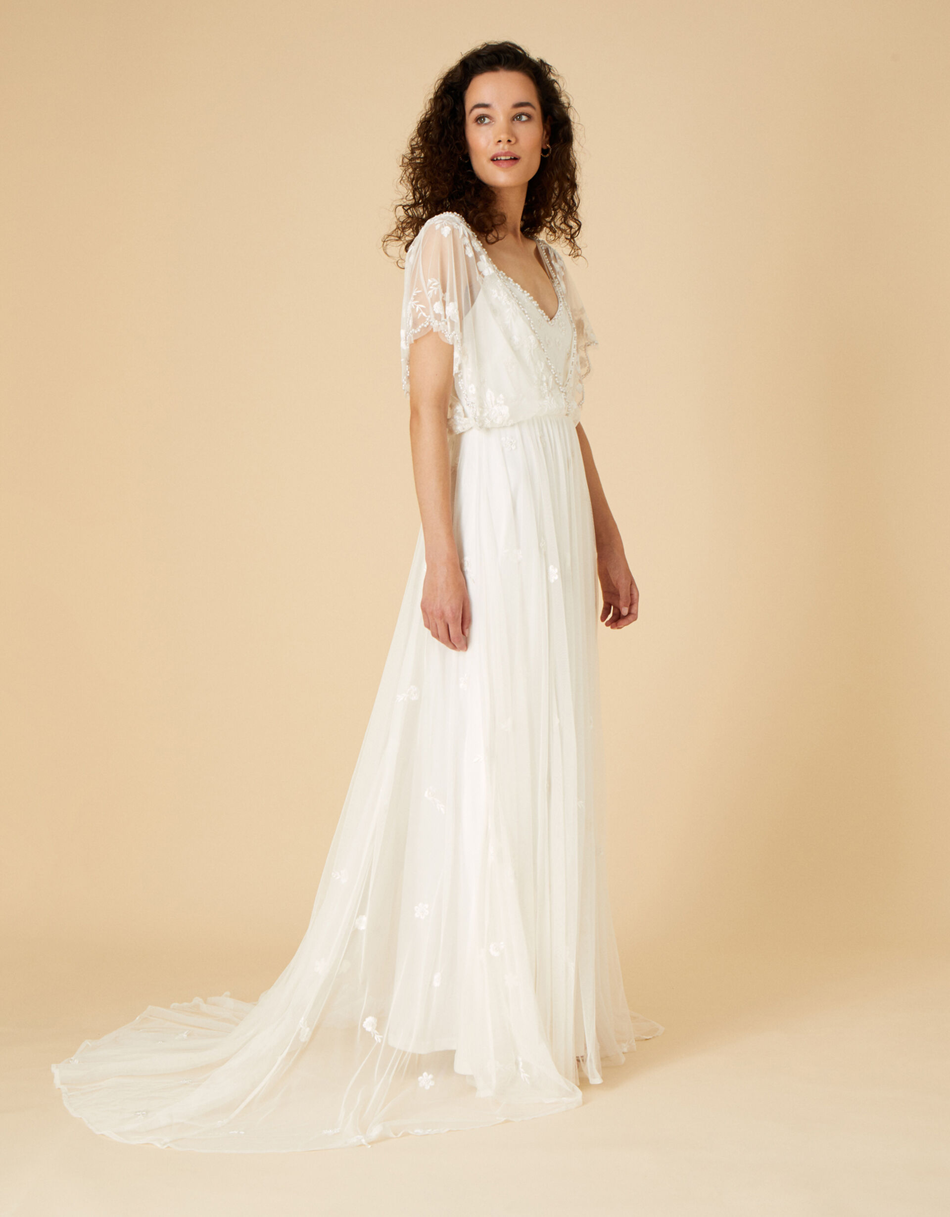 Merle Blouson Bridal Maxi Dress Ivory Merle Blouson Bridal Maxi Dress Ivory