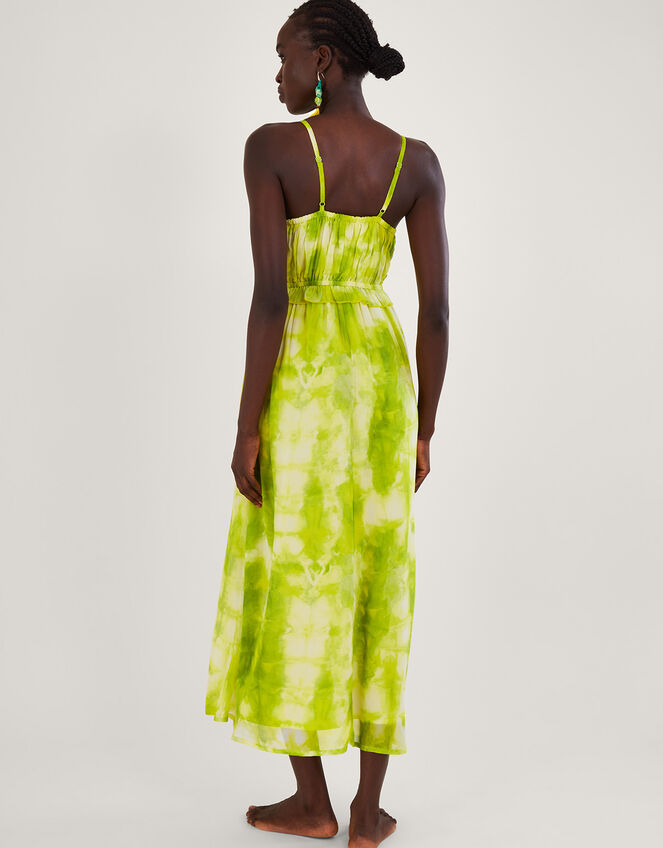 Dalila Tie Dye Dress with Sustainable Viscose, Green (BRIGHT GREEN), large