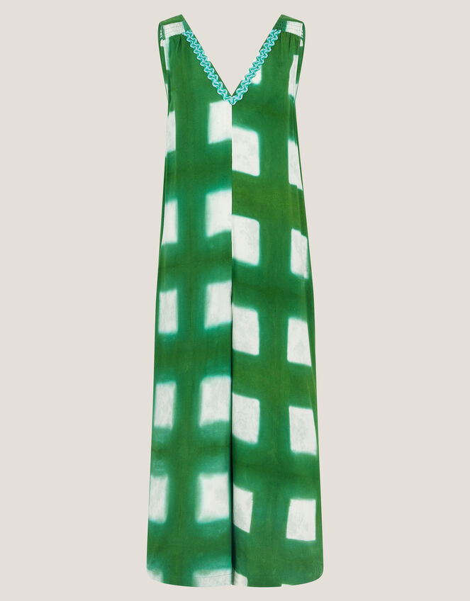 Halia Check Jumpsuit, Green (GREEN), large