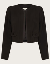 Briar Cropped Jacket, Black (BLACK), large