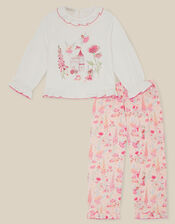 Fairy Garden Long Pyjama Set, Pink (PINK), large