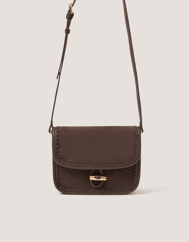 Amy Faux Suede Crossbody Bag, , large