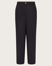 Cara Cutwork Trousers, Black (BLACK), large