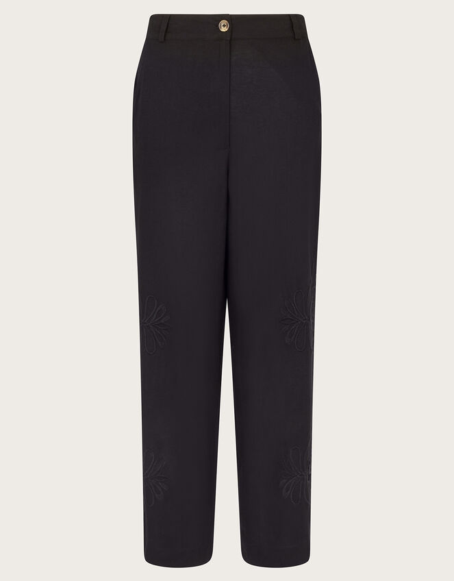 Cara Cutwork Trousers, Black (BLACK), large