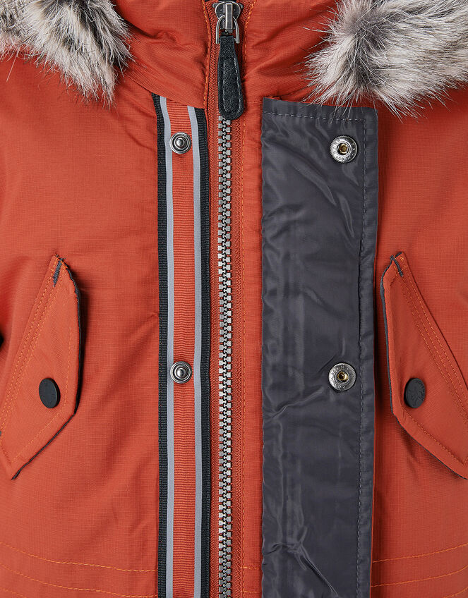 Parka Coat with Hood, Red (RED), large