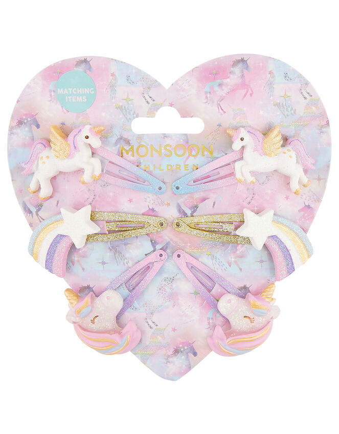 Sparkle Unicorn Hair Clip Multipack, , large