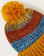 Stripe Bobble Hat, Multi (MULTI), large