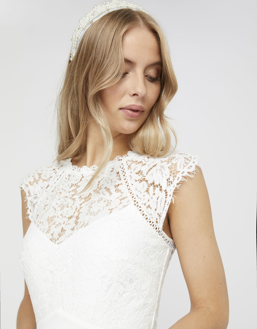 Lilian Bridal Lace Maxi Dress Natural | Wedding Dresses | Monsoon UK.