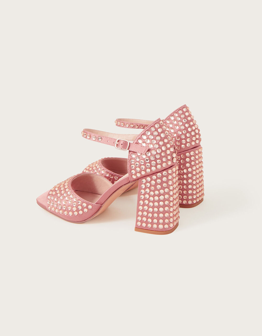 Gem Embroidered Heels Pink Occasion Shoes Monsoon UK.