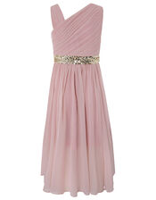 Abigail One-Shoulder Sequin Prom Dress, Pink (DUSKY PINK), large
