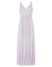 Lavinia Embroidered Maxi Dress, Purple (PURPLE), large