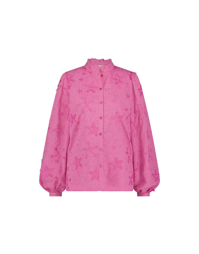 Fabienne Chapot Star Embroidered Blouse, Pink (PINK), large