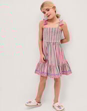 Strappy Stripe Dress, Green (GREEN), large