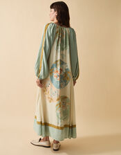 Clemence Amelie Floral Dobby Midi Dress, Cream (CREAM), large