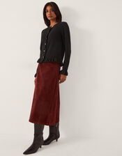 Rina Ruffle Cardigan, Black (BLACK), large